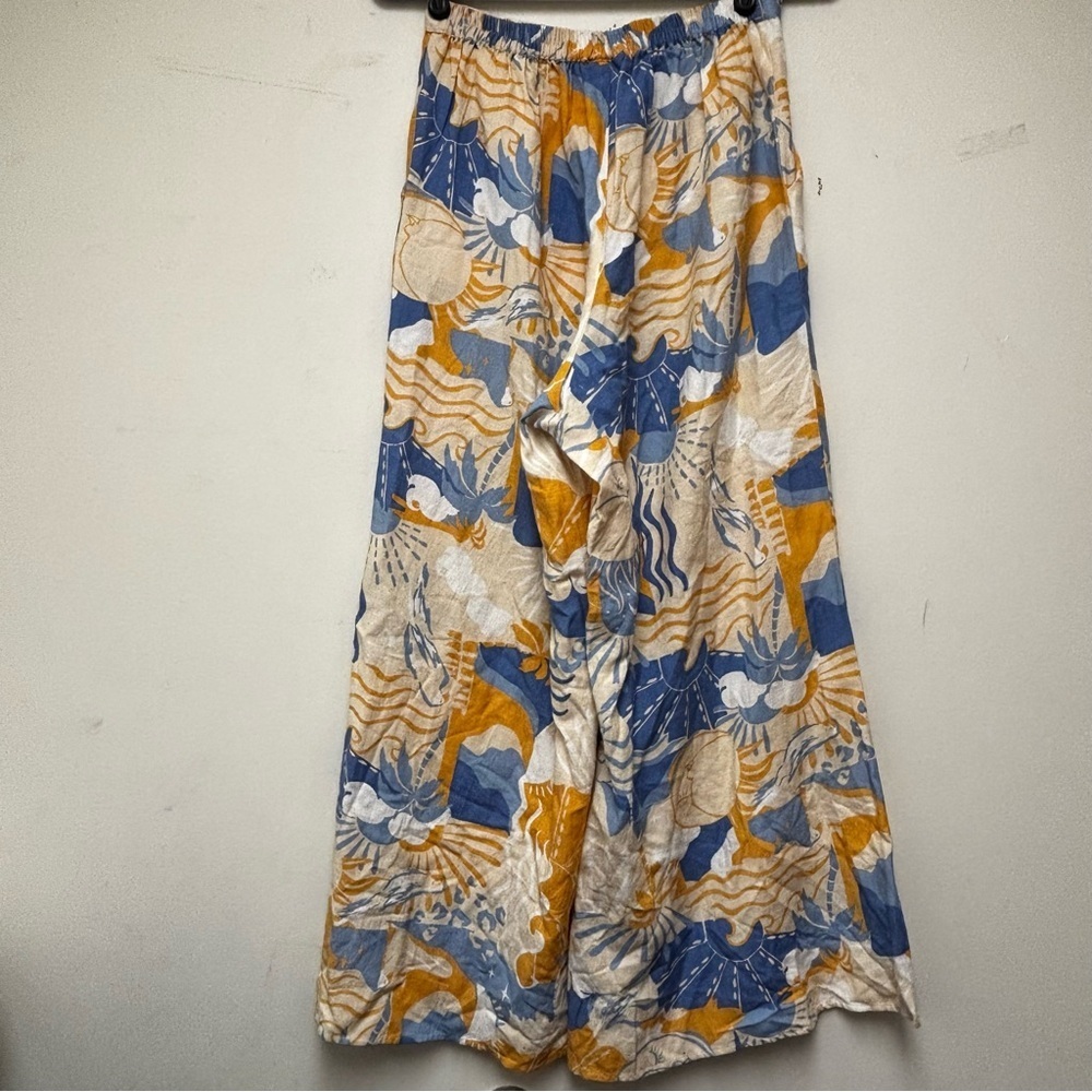 Midnight Sky Celestial Tropical Printed Wide Pants - Picture 10 of 11
